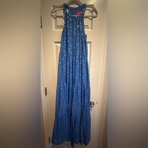 Lilly Pulitzer Blue Dress with Gold Dots
